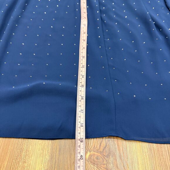 NWT DR2 by Daniel Rainn Navy Rhinestone Midi/Maxi Skirt Size Small - Picture 11 of 11
